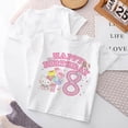 thumbnail image 2 of Camiseta de Hello Kitty para niños, playera con número de cumpleaños 1-14, Kawaii Sanrio Y2k, dibujos animados, ropa de calle informal para niños y niñas, 2 of 3