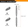 thumbnail image 2 of Uxcell Impact Tough Phillips Screwdriver Power Bits 6mm PH2 1/4" Hex Shank 4.33" Length S2 Steel Magnetic Double Ended Cross Head Hex Bits Industrial Grade Driver Bit, 2 of 8
