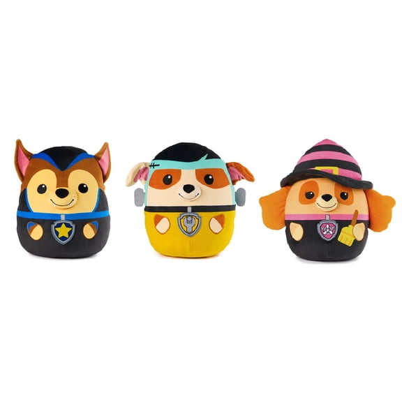 Paw Patrol Halloween 12 Inch Squisheen Plush Bundle, Chase, Rubble and Skye