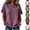 09# Purple, variant on Womens Summer Gauze Tops Linen Raw Edge V Neck Short Sleeve Tees Blouse Beach Vacation Tunic Tops White L