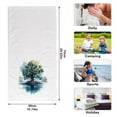 thumbnail image 2 of Ryvnso Green Tree Hand Towels for Bathroom Cotton Face Towel Decorative 15.5x29.5 inch, 2 of 7