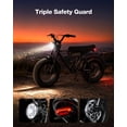 thumbnail image 3 of Actbest Blaze Retro Electric Bike for Adults, 16"x4.0 Fat Tire Vintage E‑Bicycle, 500W Hub Motor 28MPH（Peak 1500W）, 48V 13Ah Removable Battery, Dual Shock Absorption,Black & Gray, 3 of 7