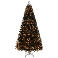 thumbnail image 6 of 7ft Black Prelit Artificial Christmas Tree with 400 Lights and Remote Control, Arbol de Navidad with 1250 Branch Tips and Metal Stand, for Indoor Outdoor Holiday Decoration, 6 of 7