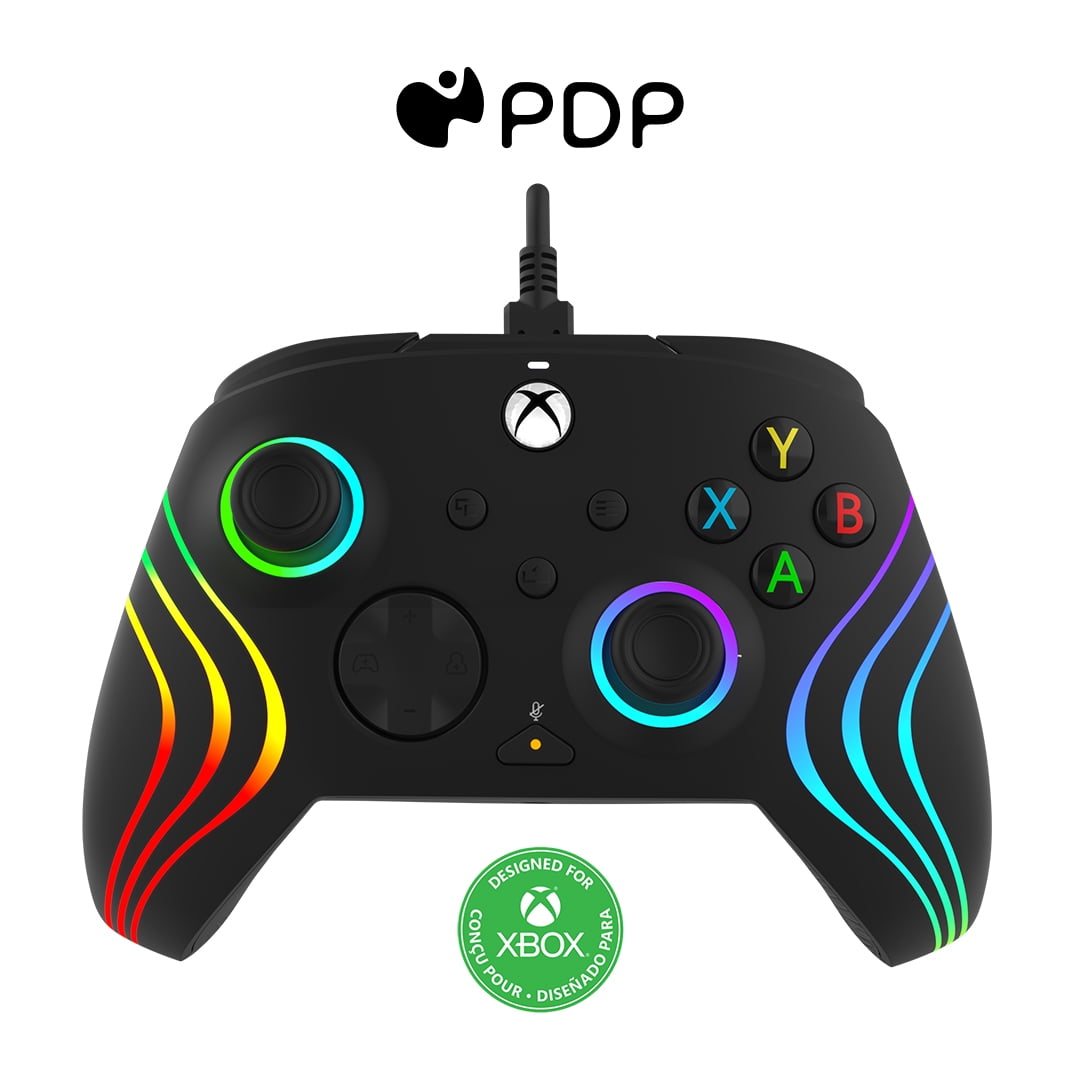 PDP Afterglow Wave Wired Controller: Black For Xbox Series X|S, Xbox One & Windows 10/11