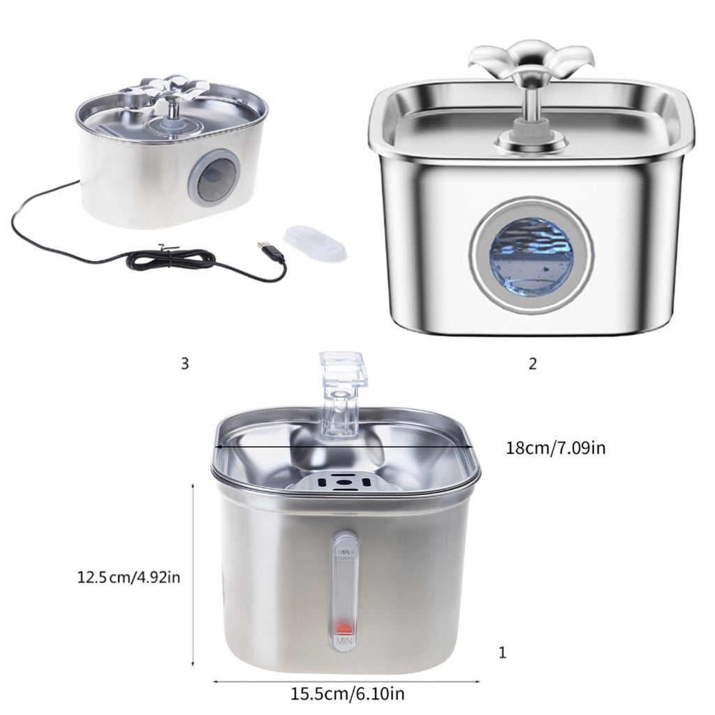 88oz Cats Fountain with Water Filtering for Dog Cats Automatic Flower Pet Water Fountain Recirculated Water Dispenser