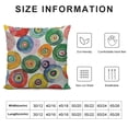 thumbnail image 6 of COMIO Watercolor Polka Dot Circles Rainbow Colorful Decorative Pillow Covers Cozy Soft Throw Pillowcase Square Couch Cushion Cover for Home Decor Sofa Living Room Bed Car,2 pcs White, 6 of 6