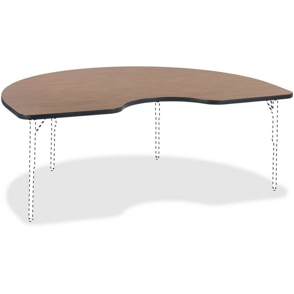 Lorell, Medium Oak Kidney Shaped Activity Tabletop, 1 Each
