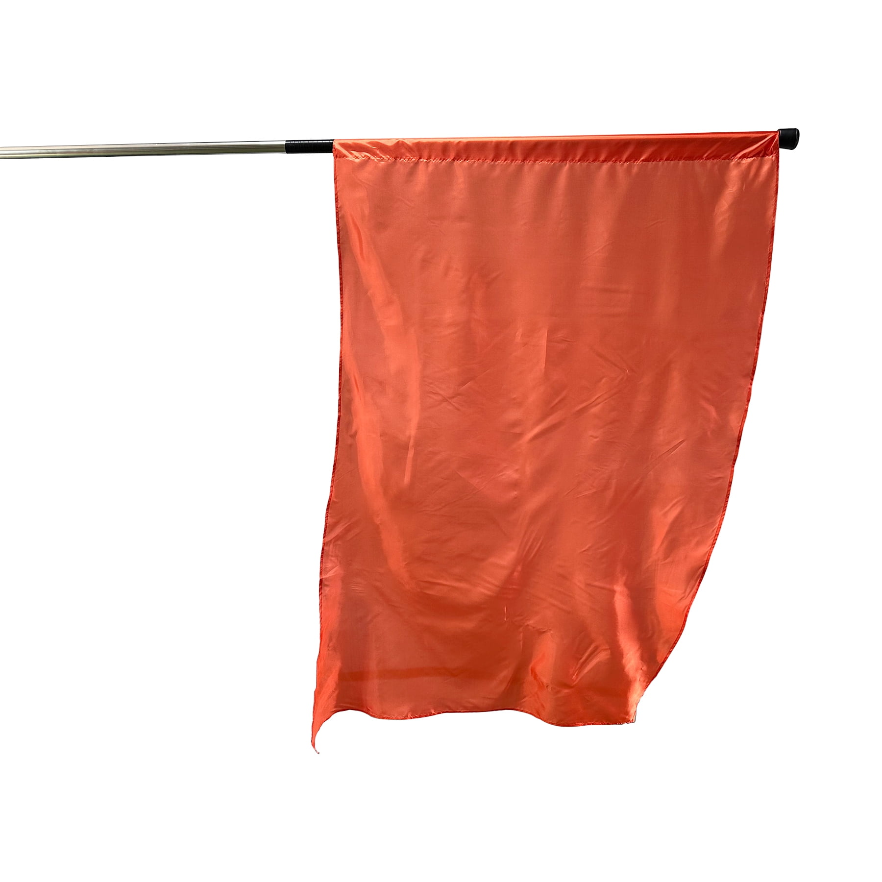 KHAMPA Color Guard Flags with Pole- Oeange Lightweight Spinning Flags for Performances - Durable Construction - Ideal for Marching Bands, Drum Corps, and Dance Teams