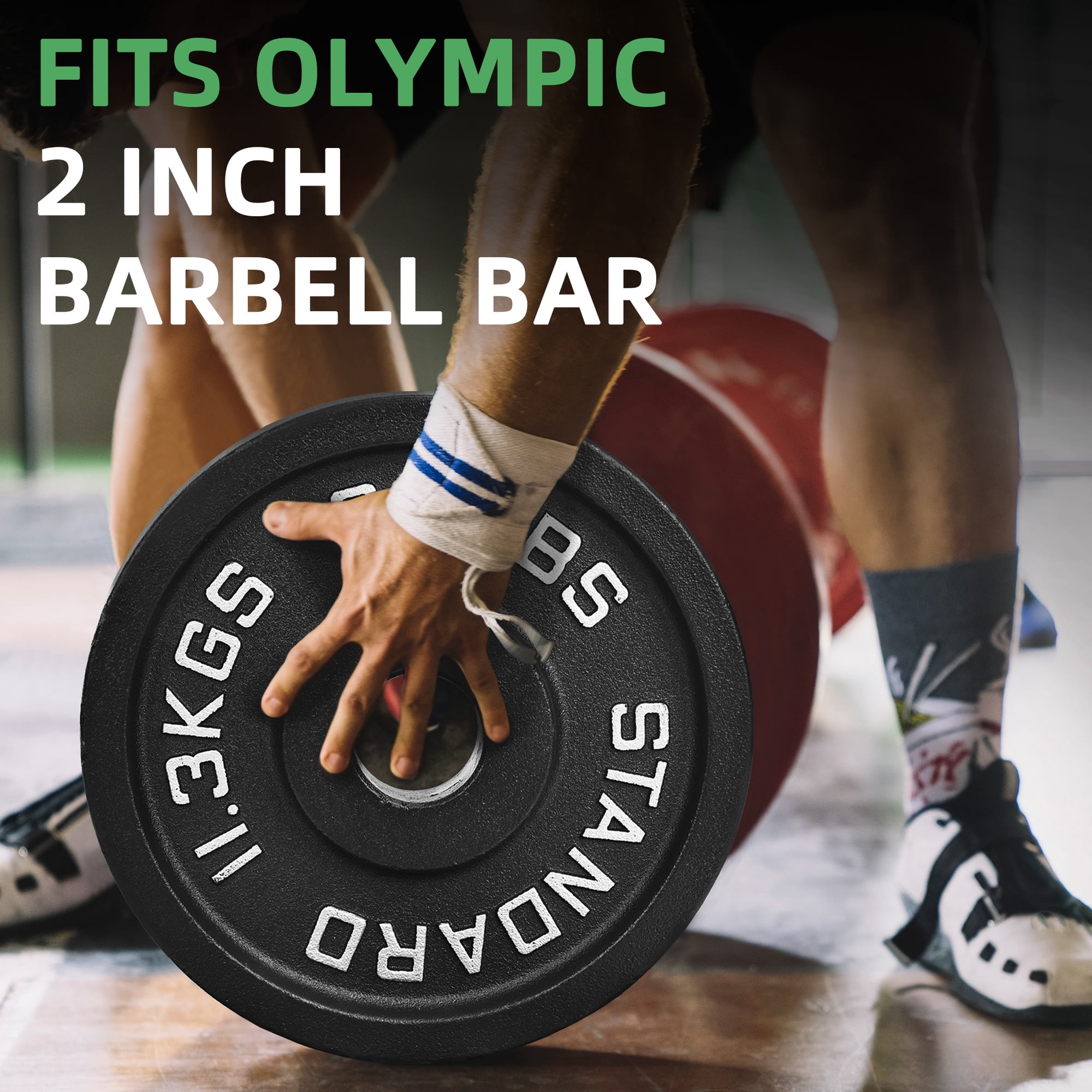 BalanceFrom Classic Cast Iron Weight Plates for Strength Training, 2-Inch, 25-Pound, Single