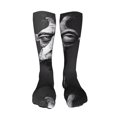 thumbnail image 5 of Kdxio Monochrome Giraffe Expression Funny Silky Novelty Funky Long Knee High Socks Soft 3D Print Cosplay Crazy Stockings for Men Women, 5 of 8