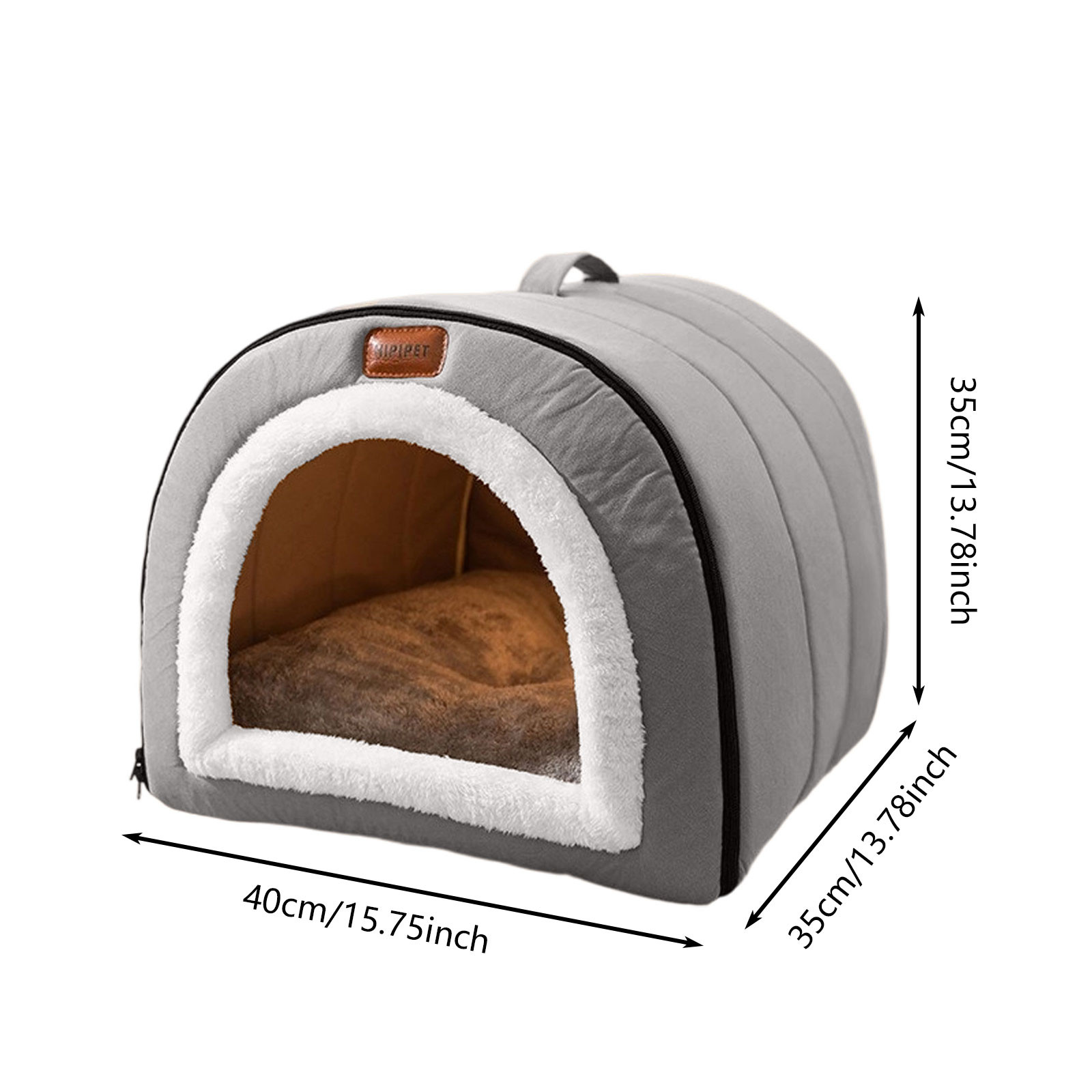 Warm Deep Sleeping Cat Orthopedic Pet Bed Enclosed Indoor Tent with Removable Washable Cushion for All Seasons Universal Comfort