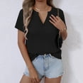 thumbnail image 6 of Wlynlyn Womens Tops Short Sleeve Shirts Casual V Neck T Shirts Solid Color Basic Tees Top Blouses XXL, 6 of 8