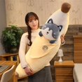 thumbnail image 1 of Peluche de plátano de dibujos animados para niños, juguete de fruta suave, gato, conejo, Shiba Inu, almohada Súper suave, decoración del hogar para bebés, regalo de cumpleaños Fivean unisex, 1 of 2