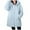 01 Light Blue, variant on Fewfanhot Womens Jacket Thickened Winter Coat Hooded with Deep Pockets, Ladies Warm Winter Jacket