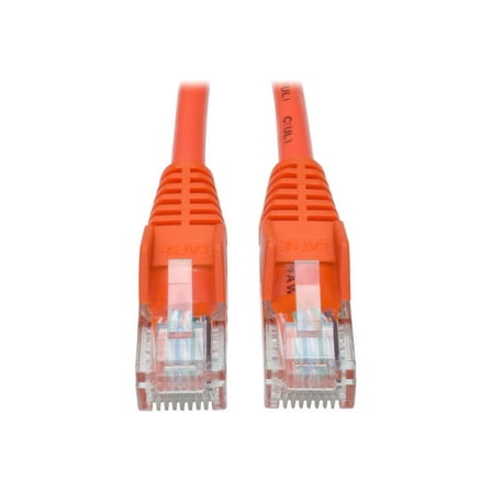 Eaton Tripp Lite Series Cat5e 350 MHz Snagless Molded UTP Ethernet Cable RJ45 M/M PoE Orange 5 ft. 1.52 m