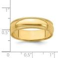 thumbnail image 2 of Bague de Mariage en Or Jaune 14k Solide Poli Demi-Rond Gravable 6mm Milgrain Demi-Rond Taille 7 Bijoux Cadeaux pour, 2 of 4