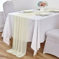 thumbnail image 2 of 10FT Chiffon Table Runner for Wedding Decorations Rustic Table Runner Sheer Decor for Bridal Shower,Birthday Party,Baby Shower, 2 of 8