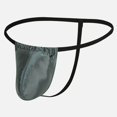thumbnail image 2 of COSFO Mens Thongs Underwear Sexy Bulge Pouch Solid T-Back Classic Fit Low Rise Breathable Mens Underwear, 2 of 5