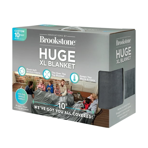 Brookstone Huge XL Blanket, Gray Stone - Walmart.com