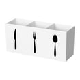 thumbnail image 1 of Bin organizador de almacenamiento de cubiertos acrílicos, soporte de utensilios de cubiertos para la caja de vajilla de la encimera Caja de cubiertos, 1 of 8