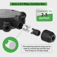 thumbnail image 3 of Kekeou Junction Box Cable Connector,  IP68 Waterproof Electrical Connector Box 2-6 Way 22-10 AWG, 32A for Ø4-9mm Cable, 3 of 7