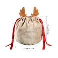 thumbnail image 4 of Bolsa con cordón para Navidad, bolsa de regalo con forma de asta, bolsa para decoraciones navideñas, bolsa con cordón para embalaje, 4 of 11
