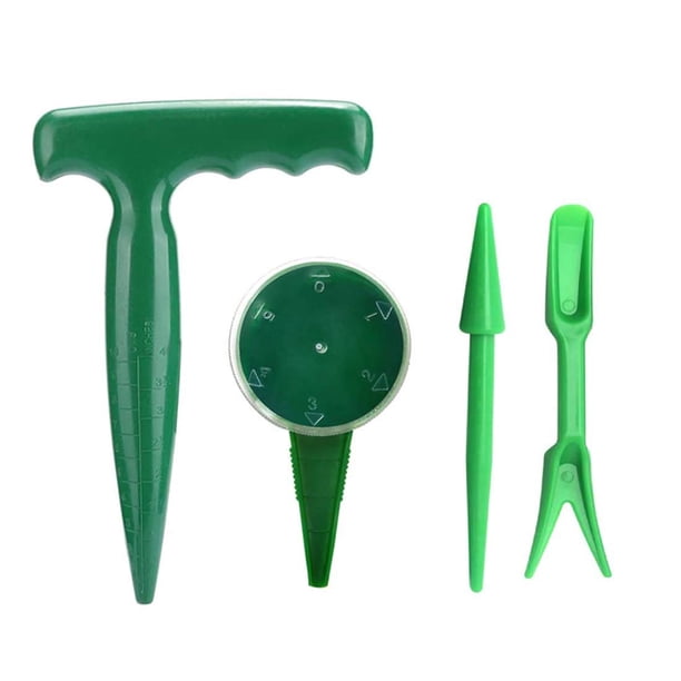 Set de Herramientas de Jardín cozyou 4 Piezas Dispensador Ajustable de Semillas