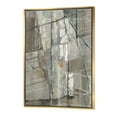 thumbnail image 1 of Composition Géométrique Gris Argent - Toile Encadrée Moderne, 1 of 3
