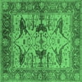 thumbnail image 1 of Ahgly Company Indoor Square Oriental Emerald Green Industrial Area Rugs, 6' Square, 1 of 4