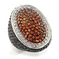 thumbnail image 1 of Rhodium & Ruthenium Brass Ring with AAA Grade CZ, Multi Color - Size 7, 1 of 1