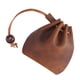 thumbnail image 3 of Mini bolso de cuero para guardar monedas, monedero vintage, monedero sencillo, llavero multifunción (marrón claro), 3 of 5