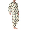 thumbnail image 2 of Pofeuu Retro Steampunk Vehicle Print Men's Long Sleeve Pajama Set Pijamas Para Hombres Pijamas Para Hombres Mens Pajamas Set-Small, 2 of 7