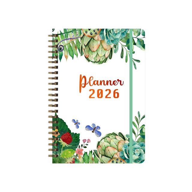 2026 Weekly Monthly Planner Notebook – 6.4 in x 8.5 in, 12-Month Coverage (January–December), Laminated Tabs, Inner Pocket, Ink-Proof Thick Paper
