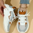 thumbnail image 3 of Sneakers for Women Trendy Color Block Breathable Mesh Running Shoes Casual Lace up Platform Athletic Tennis Shoes Coffee Size 8, 3 of 7
