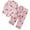 Pink, variant on AWZXDE Boys Silk Long Sleeve Pajamas With Cute Print Comfortable Loungewear For Kids Home Wear Pink,6-7 Years