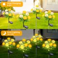 thumbnail image 3 of Qoosea Solar Lights Outdoor Waterproof, Yard Decorations Outdoor Solar Light up Flowers Solar Yard Lights, 2 pack Outdoor Solar Flowers Lights for Yard Garden Patio Home Decor, 3 of 8