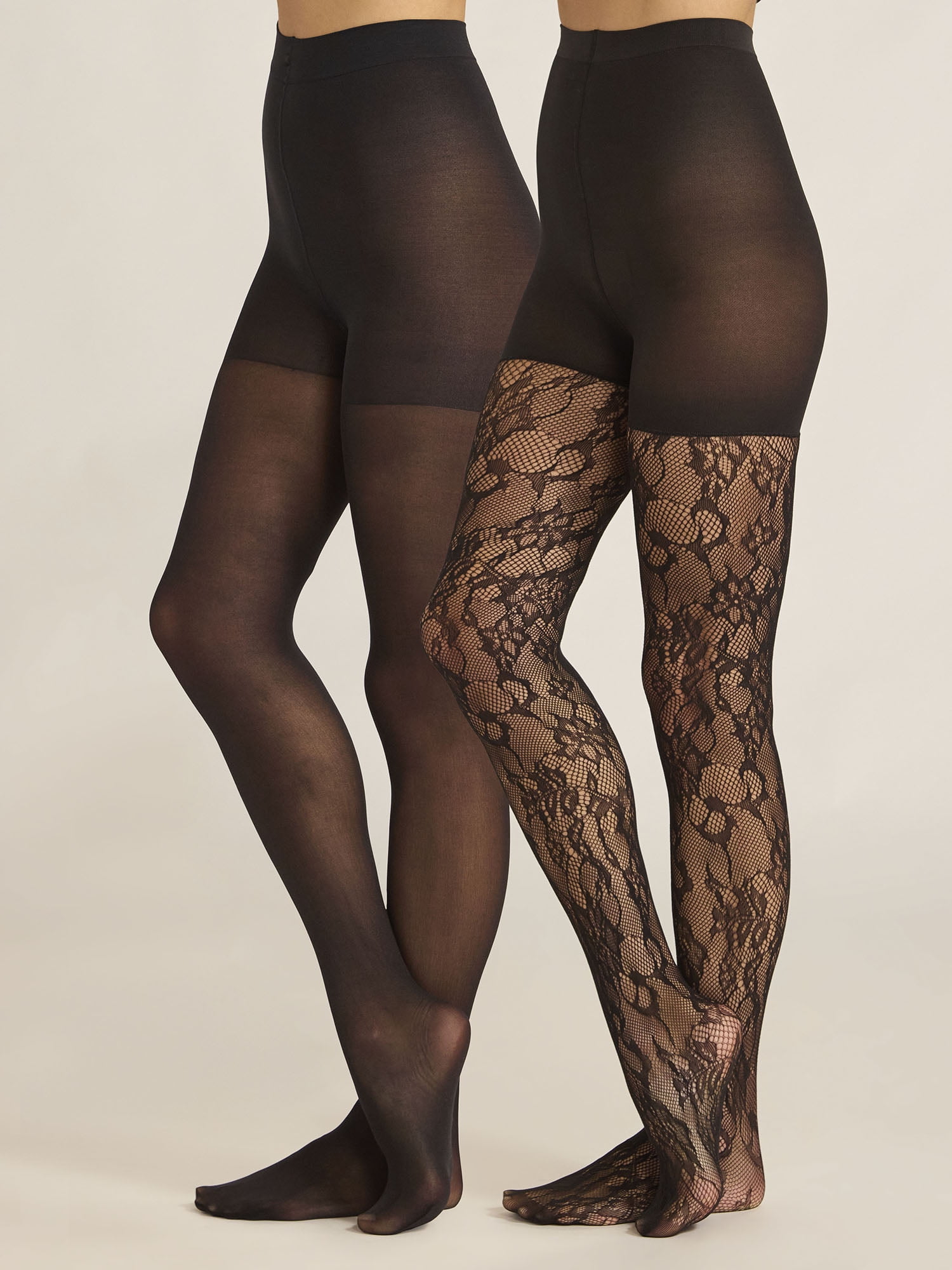 Joyspun Women's High Waist Shaping Tights 2-Pack 60 Denier Opaque