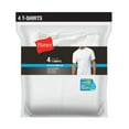 thumbnail image 2 of Hanes Men's FreshIQ® ComfortBlend® Tall Crewneck LT-3XLT 4-Pack White 3XT, 2 of 3