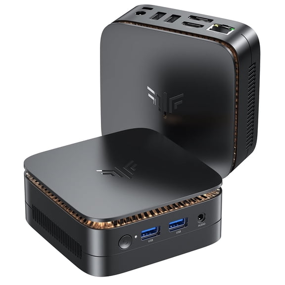 NIPOGI E1 Mini PC AMD Ryzen 3 3250U 8GB DDR4 256GB SSD Win11 Pro WiFi 5 Dual 4K Output Win11 Pro Black