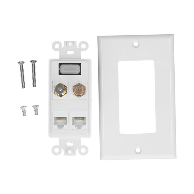Toma de pared de Audio y vídeo, puerto Multimedia, compresión Flexible, evita la decoloración, placa de pared coaxial Ethernet