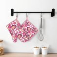 thumbnail image 6 of Honeii Cute Girl patten Oven Mitts and Pot Holders Sets, Baker Oven Mitts, Mittens for Kitchen Decor, Baking Lover over Gloves Gifts, 6 of 7