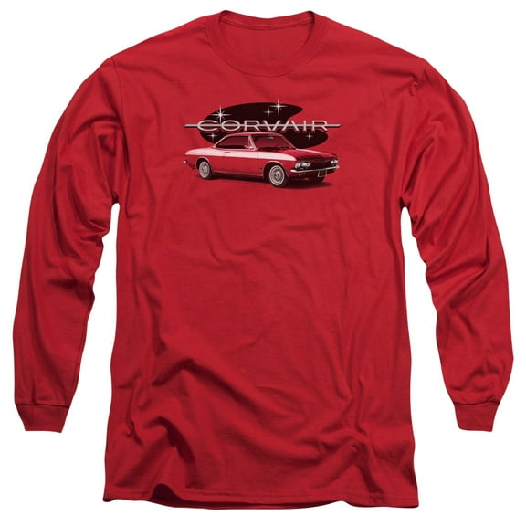 Chevrolet 65 Corvair Mona Spyda Coupe Long Sleeve Adult 18/1 T-Shirt Red