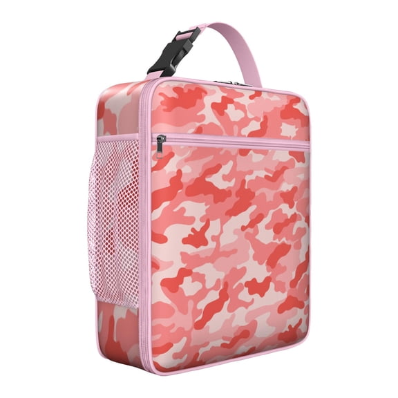 Camouflage Lunch Bag – Hunting Camo Design Military Tactical Style Woodland Jungle Desert Print Outdoor Reusable Insulated Lunch Tote