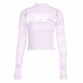 thumbnail image 6 of Adeawade Womens Tshirt Long Sleeve Solid Color Tops Round Neck Classic Tee Clothes M Pink, 6 of 6