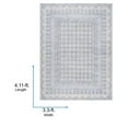 thumbnail image 5 of Livabliss x Our PNW Home Rainier Cottage Border Washable Area Rug, 3'3" x 4'11", White/Pale Blue, 5 of 11
