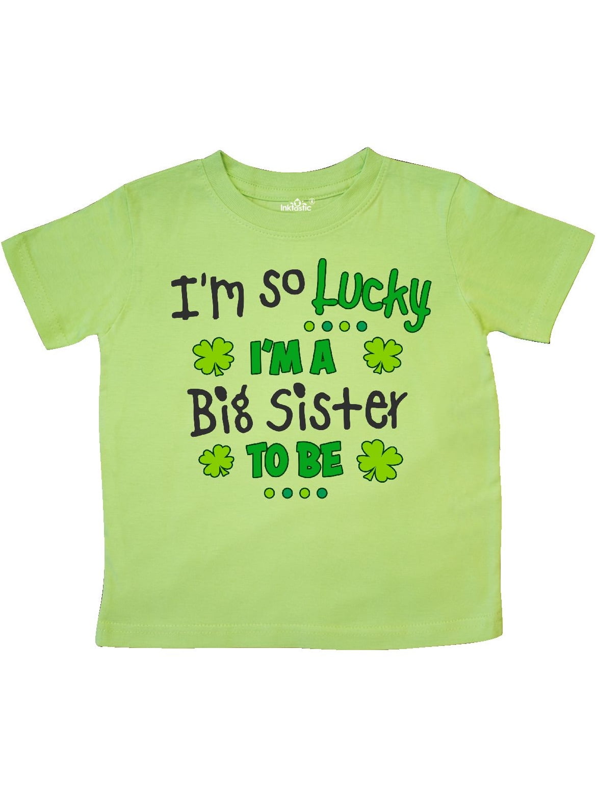 inktastic Im So Lucky Im a Big Sister to Be Toddler T-Shirt
