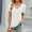 B320 White summer tops for women clearance under $5, variant on Cagogo Womens Summer Spring Tops Shirt Under $5 Loose Fitting Short Sleeve Square Neck Tshirt Solid Color Plain Button Peasant White Tunics Outfits