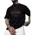 thumbnail image 2 of Playeras Para Hombre Estampada De Letras Manga Corta Casual, 2 of 7