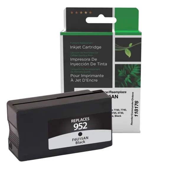 Remanufactured Clover Imaging Black Ink Cartridge compatible with HP 952 (F6U15AN)
