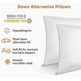 thumbnail image 4 of WISHEAD Pillows Queen Size Set of 2, Hotel Quality, Down Alternative Gusseted Bed Pillows for Side, Back, or Stomach Sleepers, White, 4 of 11